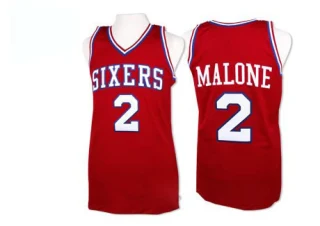 Men's Moses Malone Philadelphia 76ers Red Swingman Throwback Jersey