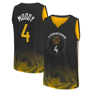 Men's Moses Moody Golden State Warriors Gold Fast Break Black 2022/23 City Edition Jersey