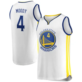Men's Moses Moody Golden State Warriors Gold Fast Break White Jersey - Association Edition