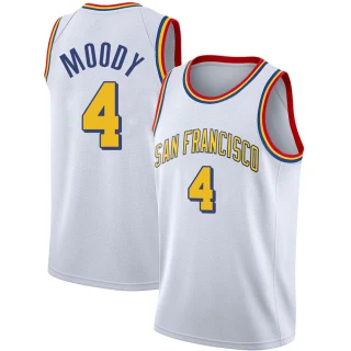 Men's Moses Moody Golden State Warriors Gold Swingman White Hardwood Classics Jersey - San Francisco Classic Edition