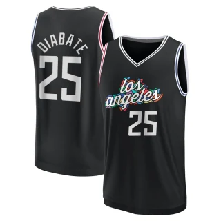 Men's Moussa Diabate Los Angeles Clippers Black Fast Break 2022/23 City Edition Jersey