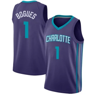 Men's Muggsy Bogues Charlotte Hornets Purple Swingman Jordan Brand Jersey - Statement Edition