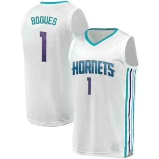 Men's Muggsy Bogues Charlotte Hornets White Fast Break Fanatics Brand Jersey - Association Edition