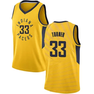 Men's Myles Turner Indiana Pacers Gold Swingman Jersey - Statement Edition
