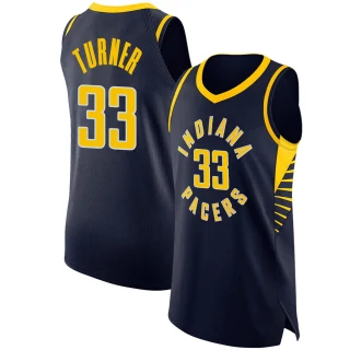 Men's Myles Turner Indiana Pacers Navy Authentic Jersey - Icon Edition