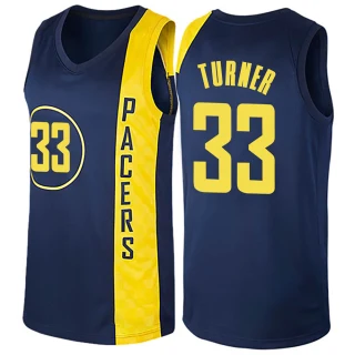 Men's Myles Turner Indiana Pacers Navy Blue Swingman Jersey - City Edition