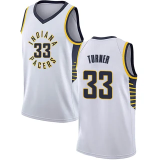Men's Myles Turner Indiana Pacers White Swingman Jersey - Association Edition