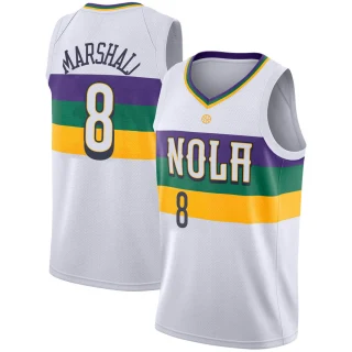 Men's Naji Marshall New Orleans Pelicans White Swingman 2018/19 Jersey - City Edition