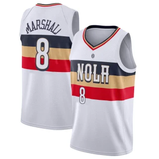 Men's Naji Marshall New Orleans Pelicans White Swingman 2018/19 Jersey - Earned Edition