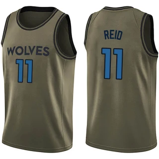 Men's Naz Reid Minnesota Timberwolves Green Swingman Salute to Service Jersey