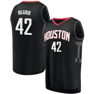 Men's Nene Hilario Houston Rockets Black Fast Break Jersey - Statement Edition