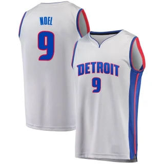 Men's Nerlens Noel Detroit Pistons Gray Fast Break Alternate Jersey - Statement Edition