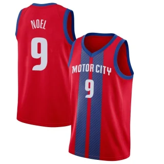 Men's Nerlens Noel Detroit Pistons Red Swingman 2019/20 Finished Jersey - City Edition