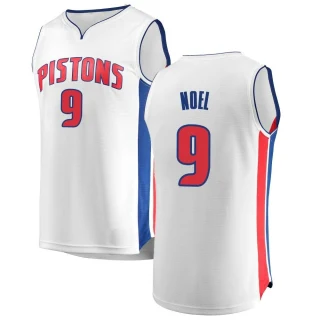 Men's Nerlens Noel Detroit Pistons White Fast Break Jersey - Association Edition
