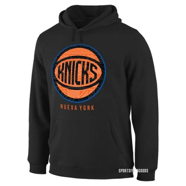 Men's New York Knicks Black Noches Enebea Pullover Hoodie -