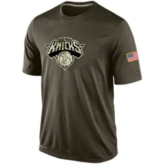 Men's New York Knicks Olive Salute To Service KO Performance Dri-FIT T-Shirt