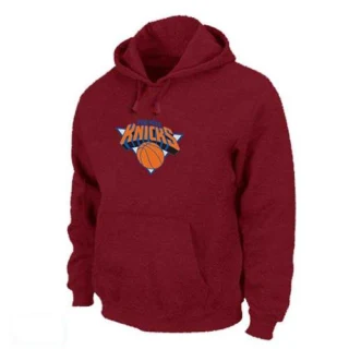 Men's New York Knicks Red Pullover Hoodie -