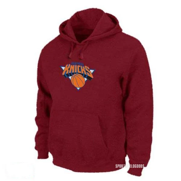 Men's New York Knicks Red Pullover Hoodie -