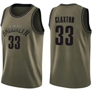 Men's Nic Claxton Brooklyn Nets Green Swingman Salute to Service Jersey