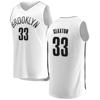 Men's Nic Claxton Brooklyn Nets White Fast Break Jersey - Association Edition