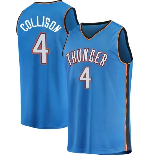 Men's Nick Collison Oklahoma City Thunder Blue Fast Break 2019/20 Jersey - Icon Edition