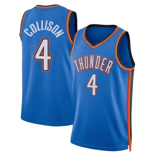 Men's Nick Collison Oklahoma City Thunder Blue Swingman 2022/23 Icon Edition Jersey
