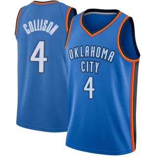 Men's Nick Collison Oklahoma City Thunder Blue Swingman Jersey - Icon Edition