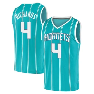 Men's Nick Richards Charlotte Hornets Teal Fast Break 2020 Jersey - Icon Edition