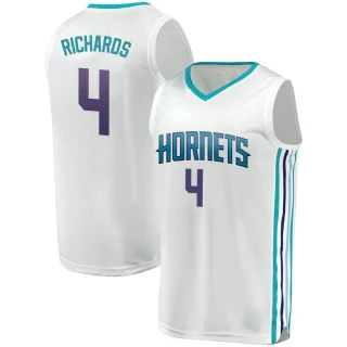 Men's Nick Richards Charlotte Hornets White Fast Break Fanatics Brand Jersey - Association Edition