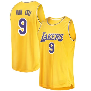 Men's Nick Van Exel Los Angeles Lakers Gold Swingman 2018/19 Jersey - Icon Edition