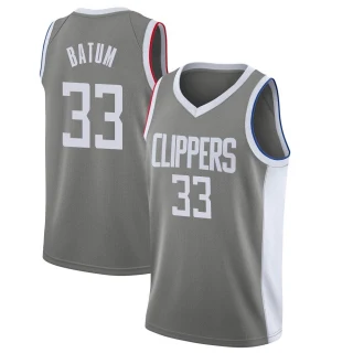 Men's Nicolas Batum Los Angeles Clippers Gray Swingman 2020/21 Jersey - Earned Edition