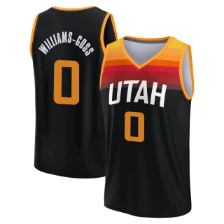 Men's Nigel Williams-Goss Utah Jazz Black Fast Break 2021/22 Replica City Edition Jersey