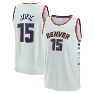 Men's Nikola Jokic Denver Nuggets Fast Break Silver 2022/23 City Edition Jersey