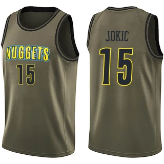 Men's Nikola Jokic Denver Nuggets Green Swingman Salute to Service Jersey