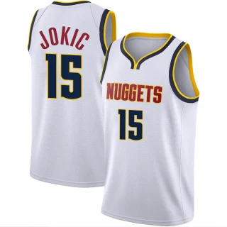 Men's Nikola Jokic Denver Nuggets White Swingman 2020/21 Jersey - Association Edition