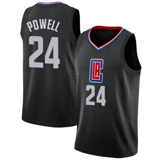 Men's Norman Powell Los Angeles Clippers Black Swingman Jersey - Statement Edition