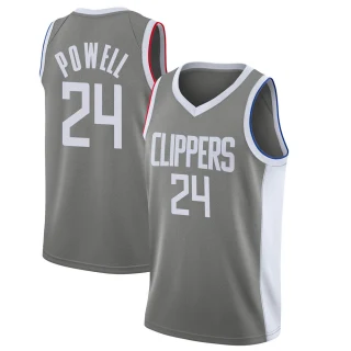 Men's Norman Powell Los Angeles Clippers Gray Swingman 2020/21 Jersey - Earned Edition