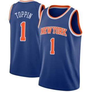 Men's Obi Toppin New York Knicks Blue Swingman Jersey - Icon Edition