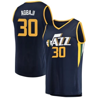 Men's Ochai Agbaji Utah Jazz Navy Fast Break Jersey - Icon Edition