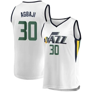Men's Ochai Agbaji Utah Jazz White Fast Break Jersey - Association Edition