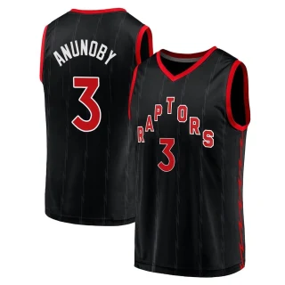 Men's O.G. Anunoby Toronto Raptors Black Fast Break 2020/21 Jersey - Statement Edition