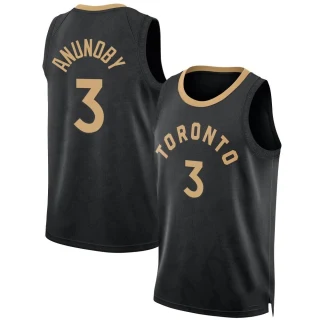 Men's O.G. Anunoby Toronto Raptors Black Fast Break 2022/23 City Edition Jersey