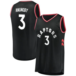 Men's O.G. Anunoby Toronto Raptors Black Fast Break Jersey - Statement Edition