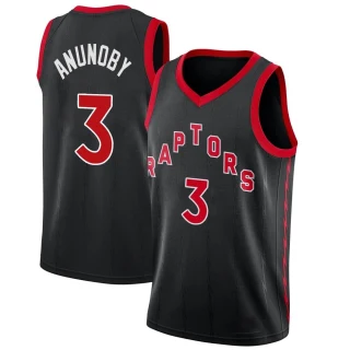 Men's O.G. Anunoby Toronto Raptors Black Swingman Jordan Brand 2020/21 Jersey - Statement Edition