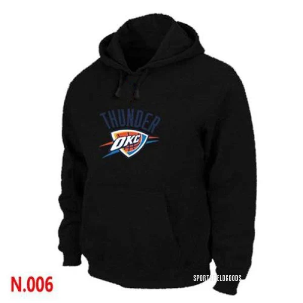 Men's Oklahoma City Thunder Black Pullover Hoodie -