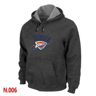 Men's Oklahoma City Thunder Grey Pullover Hoodie - Dark