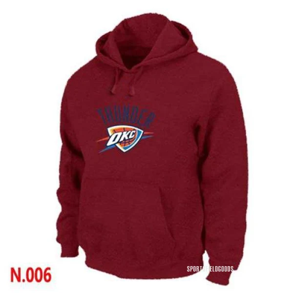 Men's Oklahoma City Thunder Red Pullover Hoodie -