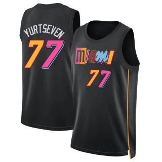Men's Omer Yurtseven Miami Heat Black Swingman 2021/22 City Edition Jersey