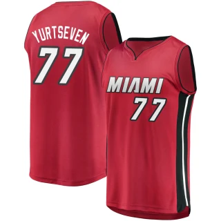 Men's Omer Yurtseven Miami Heat Red Fast Break Jersey - Statement Edition