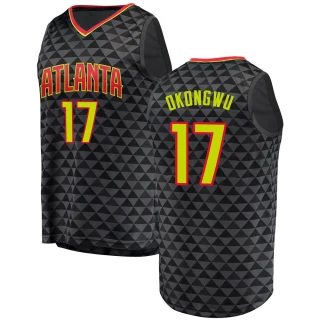 Men's Onyeka Okongwu Atlanta Hawks Black Fast Break Jersey - Icon Edition